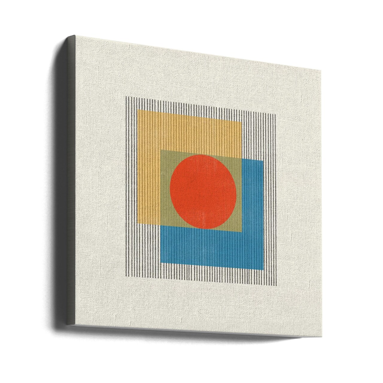 Midcentury Modern Object No3. Square 24x24 Canvas - Corporate Office Art